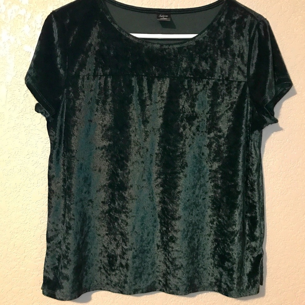 ✨Velour Emerald Green Top